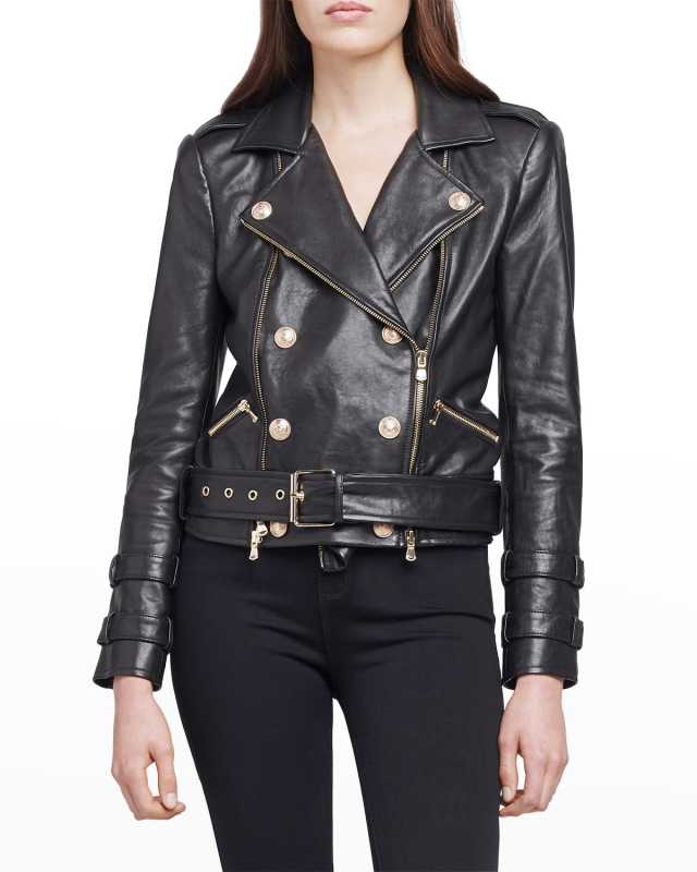 Billie Belted Leather Jacket
